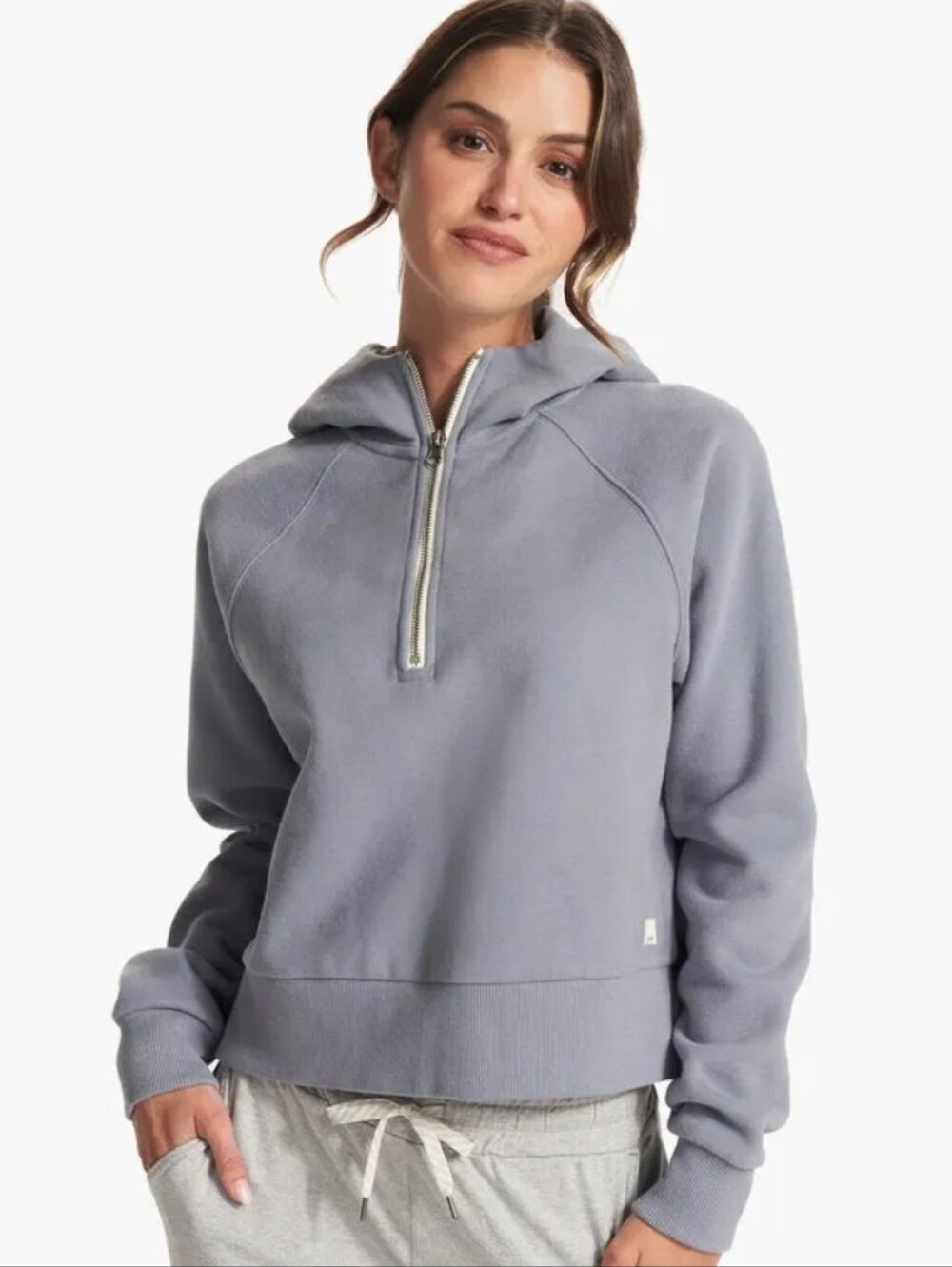 Vuori Women's Light Blue Restore Half Zip Hoodie Size Medium